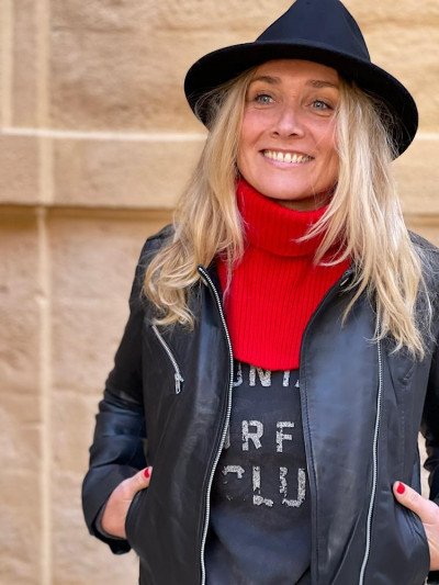 Col KOON 100% cachemire 6 fils couleur cerise. Boutique Mademoiselle Louise - Melle Louise. 2