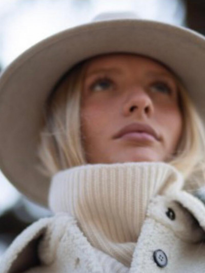 Col KOON 100% cachemire 6 fils couleur écru. Boutique Mademoiselle Louise - Melle Louise.