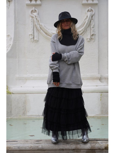 Mitaines KOON 100% cachemire 6 fils couleur noir. Boutique Mademoiselle Louise - Melle Louise.