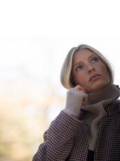 Mitaines KOON 100% cachemire 6 fils couleur beige. Boutique Mademoiselle Louise - Melle Louise.