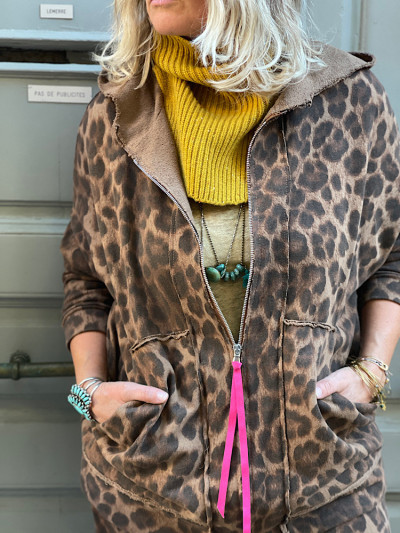 Col KOON 100% cachemire 6 fils couleur safran. Boutique Mademoiselle Louise - Melle Louise.