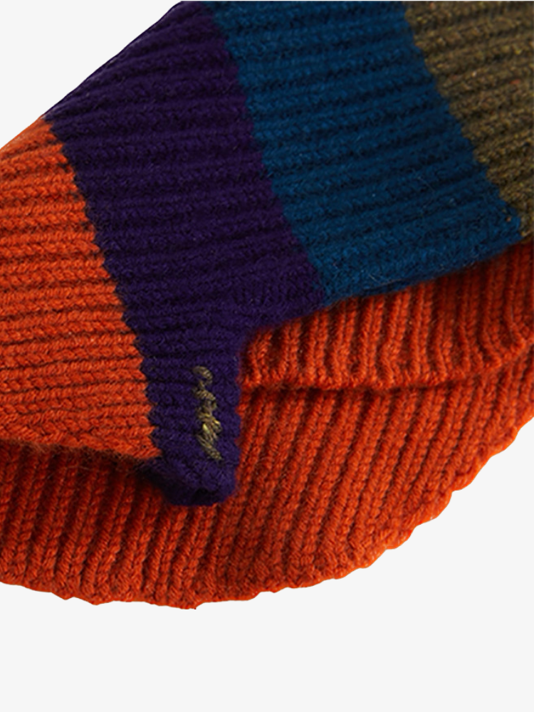 Col KOON 100% cachemire 6 fils couleur rayé. Boutique Mademoiselle Louise - Melle Louise.
