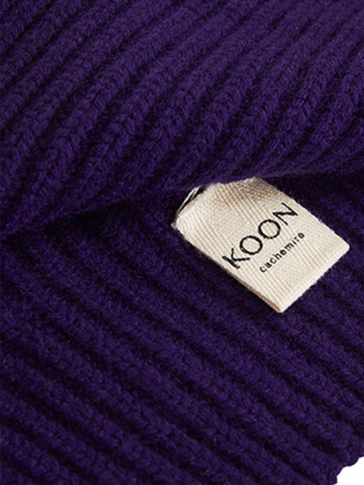 Col KOON 100% cachemire 6 fils couleur Purple . Boutique Mademoiselle Louise - Melle Louise.