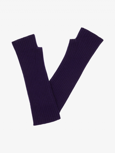 Mitaines KOON 100% cachemire 6 fils couleur purple. Boutique Mademoiselle Louise - Melle Louise.