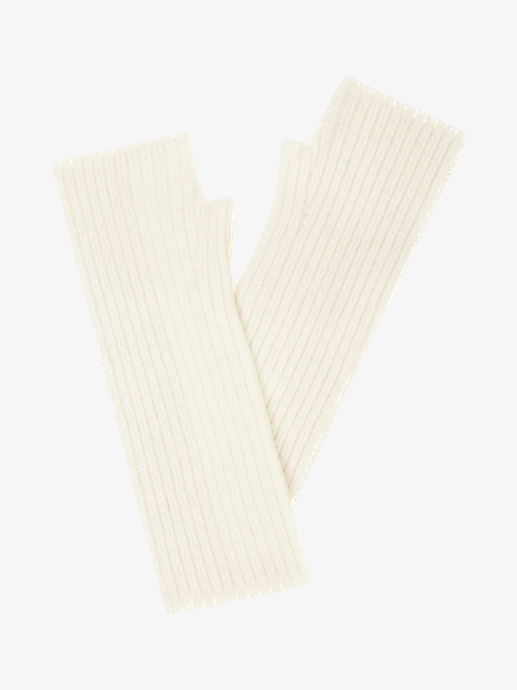 Mitaines KOON 100% cachemire 6 fils couleur écru. Boutique Mademoiselle Louise - Melle Louise.