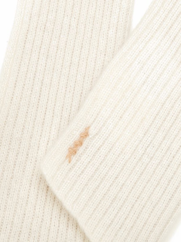 Mitaines KOON 100% cachemire 6 fils couleur écru. Boutique Mademoiselle Louise - Melle Louise.