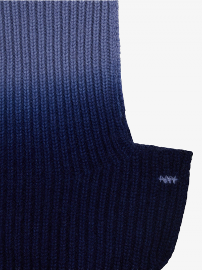 Col KOON 100% cachemire 6 fils couleur deep dye bleu. Boutique Mademoiselle Louise - Melle Louise.