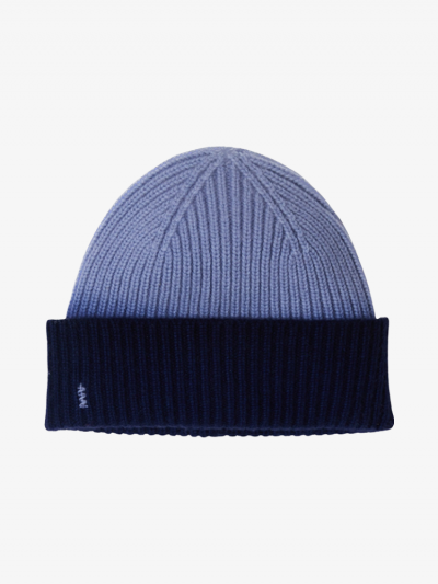 Bonnet KOON 100% cachemire 6 fils couleur deep dye bleu. Boutique Mademoiselle Louise - Melle Louise.