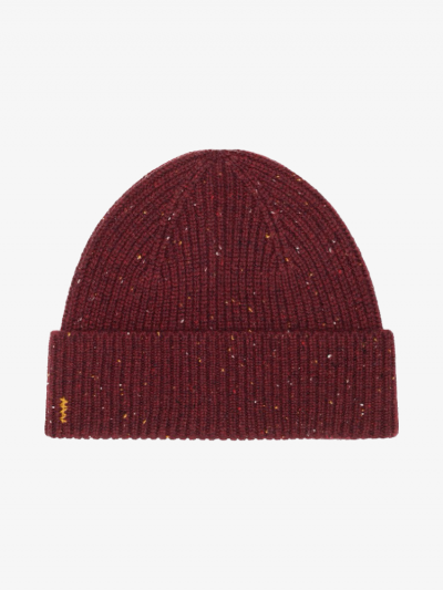 Bonnet KOON 100% cachemire 6 fils couleur bordeaux chiné. Boutique Mademoiselle Louise - Melle Louise.