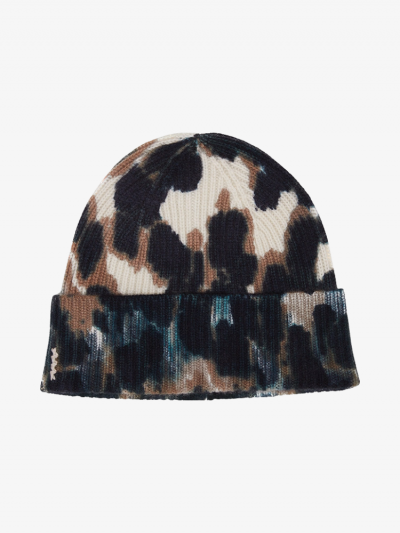 Bonnet KOON 100% cachemire 6 fils couleur léopard. Boutique Mademoiselle Louise - Melle Louise.