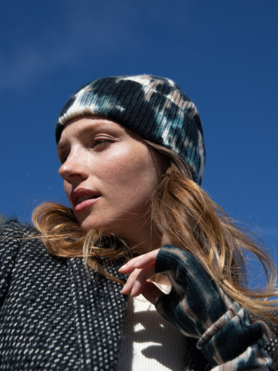 Bonnet KOON 100% cachemire 6 fils couleur léopard. Boutique Mademoiselle Louise - Melle Louise.