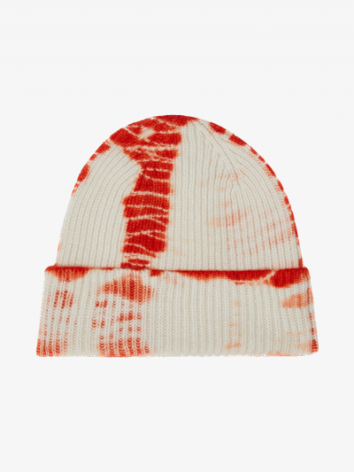 Bonnet KOON 100% cachemire 6 fils couleur orange tie and dye. Boutique Mademoiselle Louise - Melle Louise.