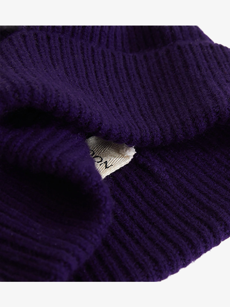 Bonnet KOON 100% cachemire 6 fils couleur Purple. Boutique Mademoiselle Louise - Melle Louise.