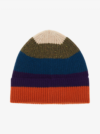 Bonnet KOON 100% cachemire 6 fils couleur rayé. Boutique Mademoiselle Louise - Melle Louise.