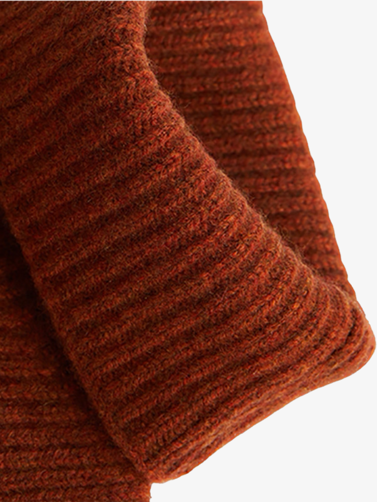 Col KOON 100% cachemire 6 fils couleur terracotta. Boutique Mademoiselle Louise - Melle Louise.