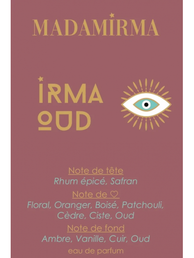 Parfum Madamirma Irma oud 30ml eau de parfum. Mademoiselle Louise - Melle Louise.