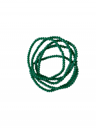 Bracelet multi tours en perles de cristal facettés turquoise. Boutique Mademoiselle Louise - Melle Louise.