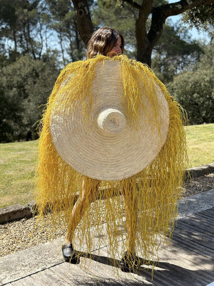 Chapeau déco BALI moutarde