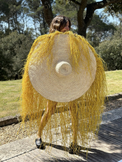 Chapeau déco BALI moutarde