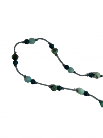 Bracelet single JANE rakhi me omposées de différentes pierres: amazonite, turquoise et zircon. Melle Louise.
