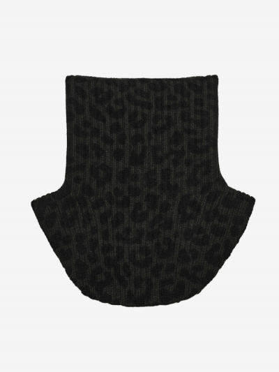 Col KOON 100% cachemire 6 fils couleur léopard kaki. Boutique Mademoiselle Louise - Melle Louise.