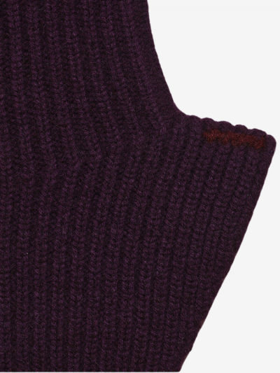 Col KOON 100% cachemire 6 fils couleur plum prune. Boutique Mademoiselle Louise - Melle Louise. 2