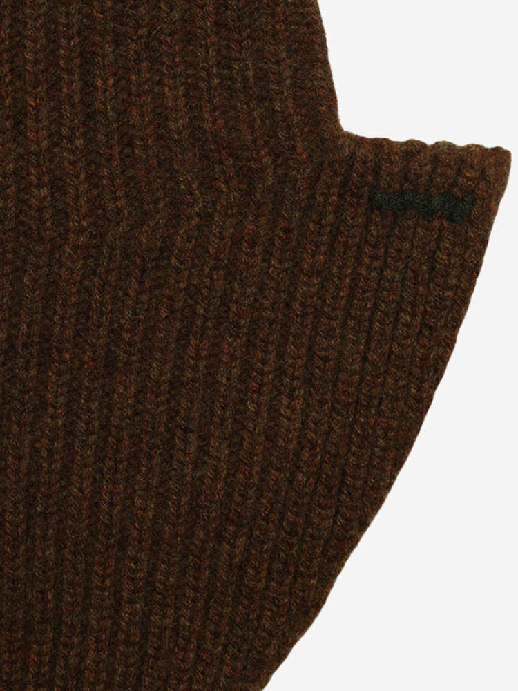 Col KOON 100% cachemire 6 fils wood marron. Boutique Mademoiselle Louise - Melle Louise.