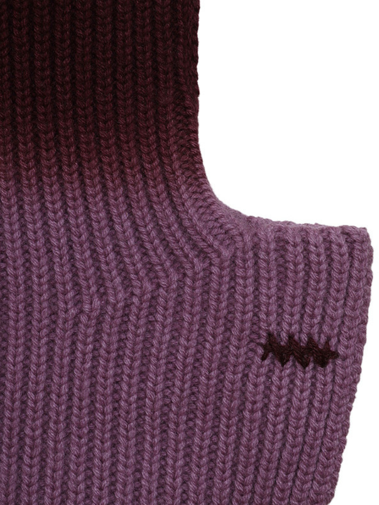 Col KOON 100% cachemire 6 fils couleur deep dye plum prune. Boutique Mademoiselle Louise - Melle Louise.