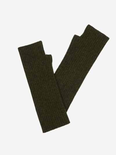 Mitaines KOON 100% cachemire 6 fils couleur kaki. Boutique Mademoiselle Louise - Melle Louise.