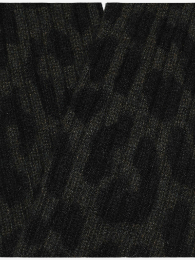 Mitaines KOON 100% cachemire 6 fils couleur léopard kaki. Boutique Mademoiselle Louise - Melle Louise.