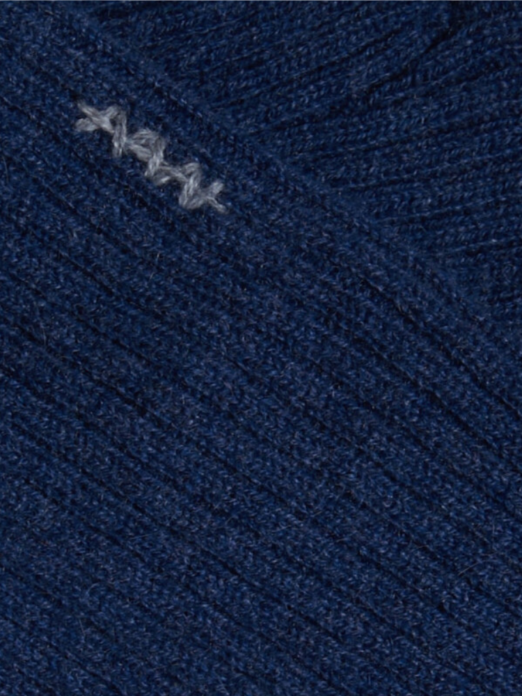 Mitaines KOON 100% cachemire 6 fils couleur Denim. Boutique Mademoiselle Louise - Melle Louise.