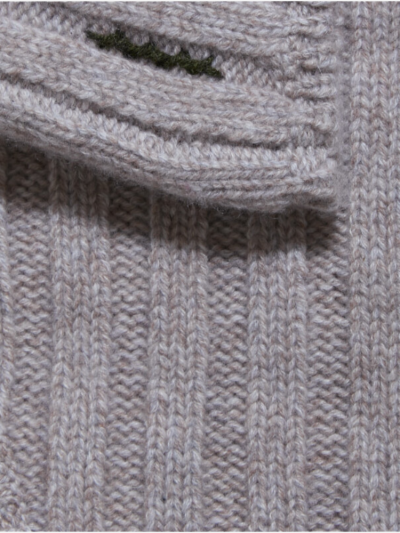 Cagoule big hood beige cachemire col KOON. Boutique Mademoiselle Louise.