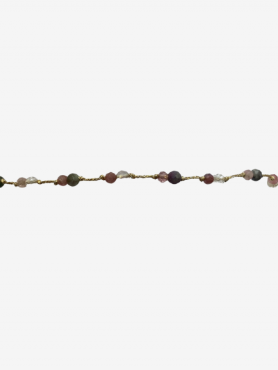 Bracelet Rakhi me single RAPH METALIC montés à la main sur fils de soie et nylon mélangés terracotta. Melle Louise.