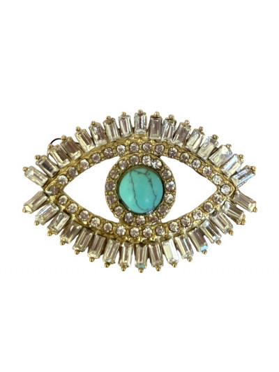 Broche LUCILE turquoise