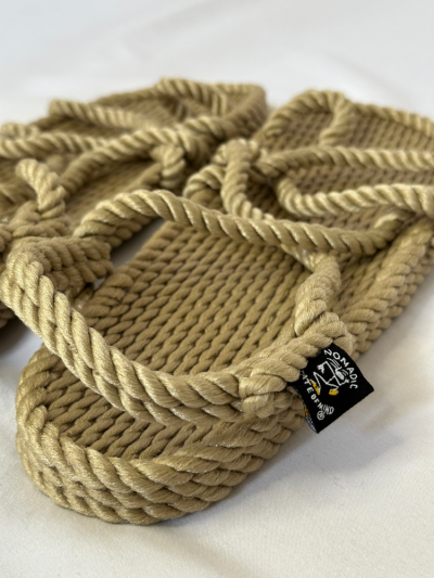 Sandales Nomadic TOE JOE beige. Sandales corde femme Nomadic. Mademoiselle Louise.