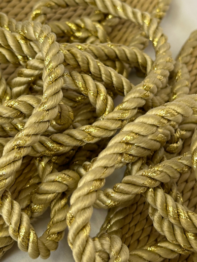 Sandales en corde femme Nomadic ROMANO beige & sparkling gold. Mademoiselle Louise.