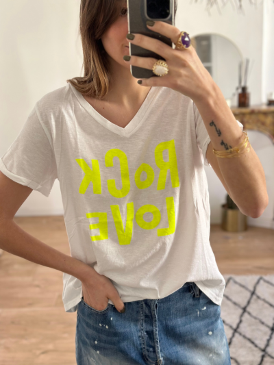 T-shirt ROCK jaune