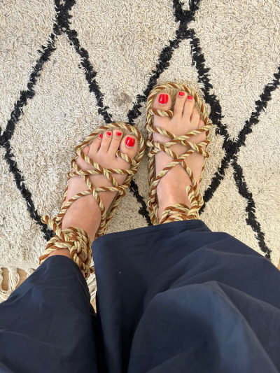 Sandales en corde Nomadic faites Main femme ISLA twisted. Sandales Nomadic café. Mademoiselle Louise.