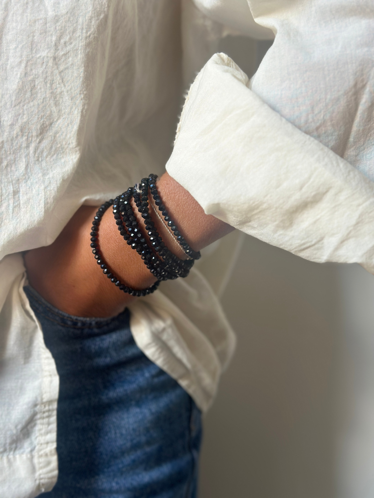 Collier et bracelet SUMMER noir