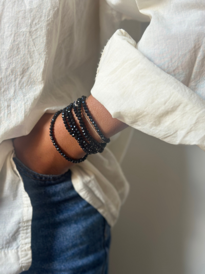 Collier et bracelet SUMMER noir