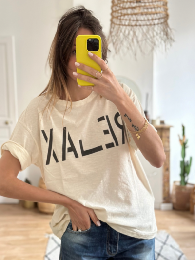 T-Shirt VERONICA "Relax" écru