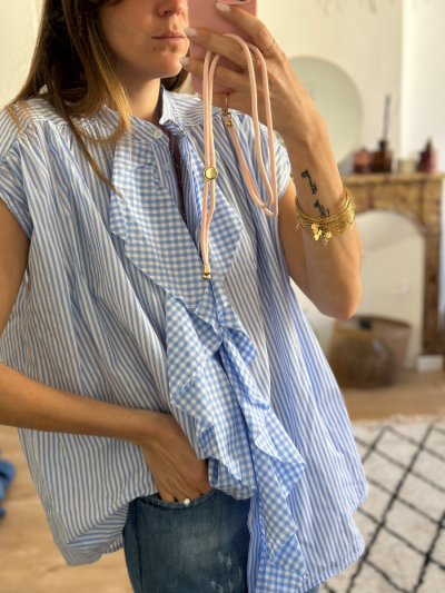 Cordon téléphone ANDRE rose pâle