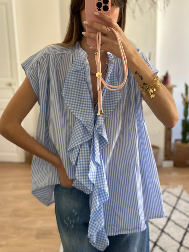 Cordon téléphone ANDRE rose pâle