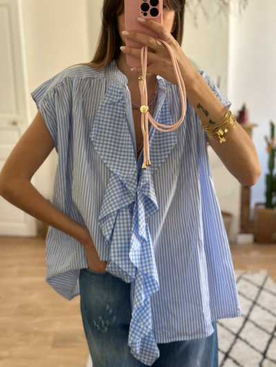 Cordon téléphone ANDRE rose pâle