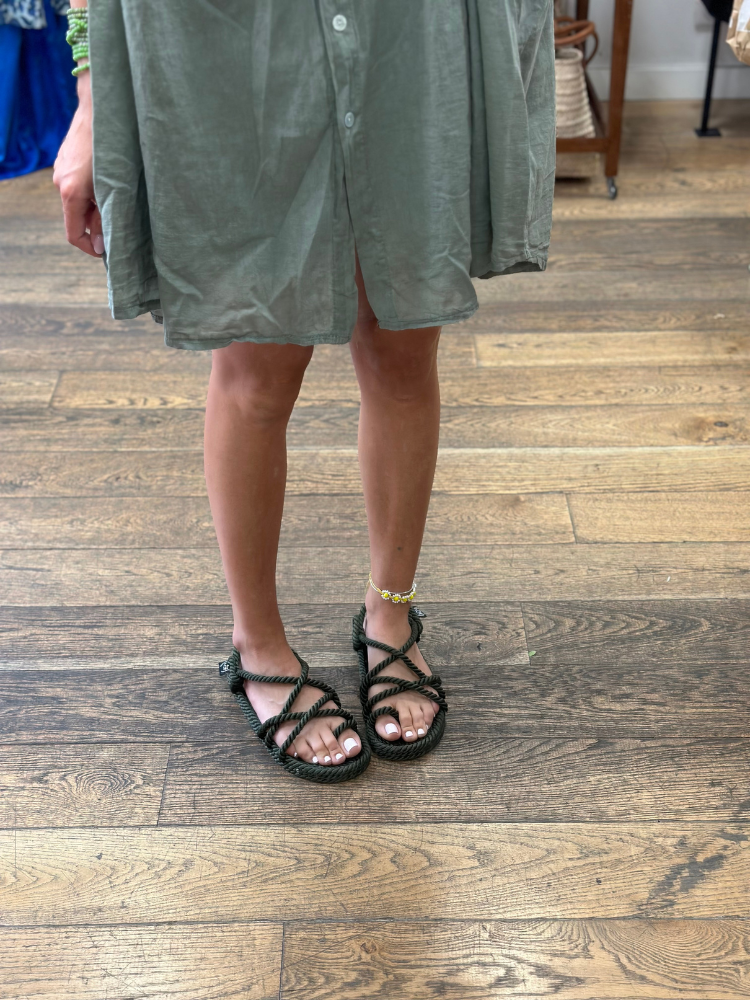 Sandales TOE JOE kaki