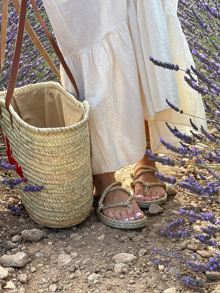 Sandales ROMANO beige & sparkling gold