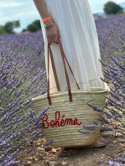 Panier BOHEME rouge
