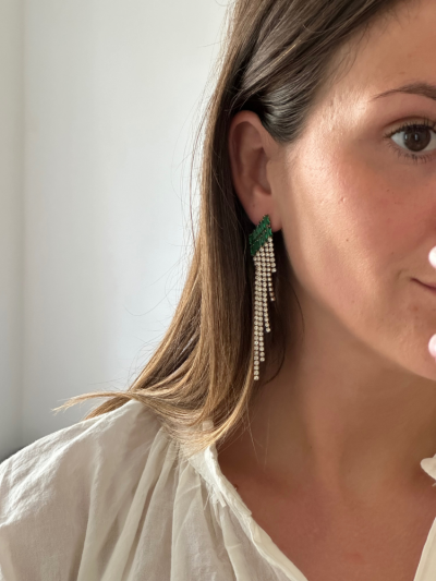 Boucles d'oreilles CELIA vert