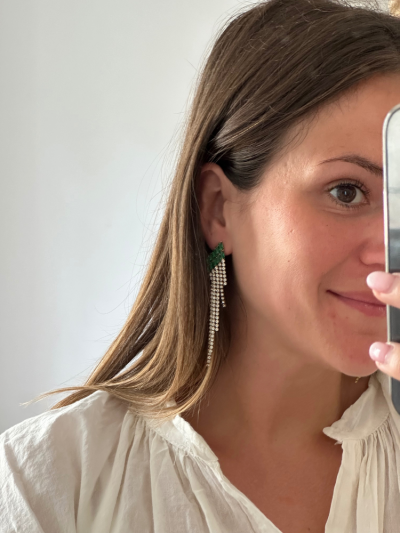 Boucles d'oreilles CELIA vert 2