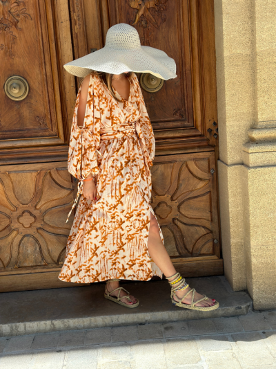 Sandales ROMANO beige & sparkling gold